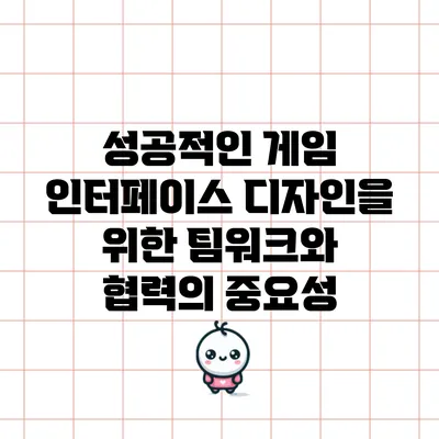 성공적인 게임 인터페이스 디자인을 위한 팀워크와 협력의 중요성