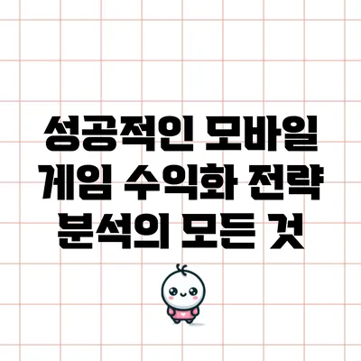 성공적인 모바일 게임 수익화 전략 분석의 모든 것