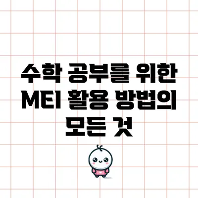 수학 공부를 위한 MEI 활용 방법의 모든 것