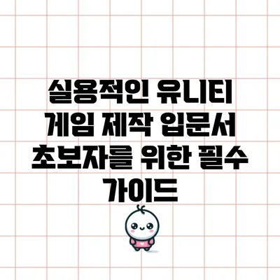 실용적인 유니티 게임 제작 입문서: 초보자를 위한 필수 가이드
