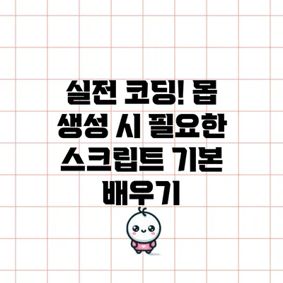 실전 코딩! 몹 생성 시 필요한 스크립트 기본 배우기