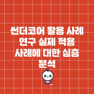 썬더코어 활용 사례 연구: 실제 적용 사례에 대한 심층 분석