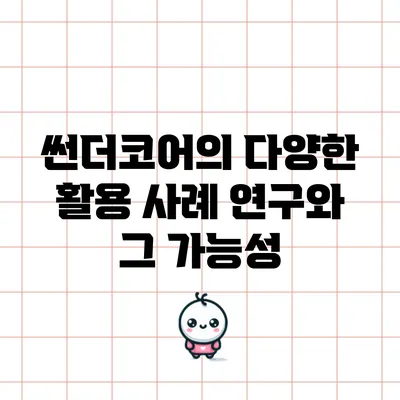 썬더코어의 다양한 활용 사례 연구와 그 가능성