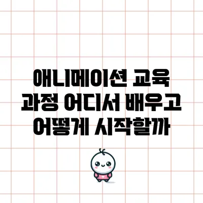 애니메이션 교육 과정: 어디서 배우고 어떻게 시작할까?