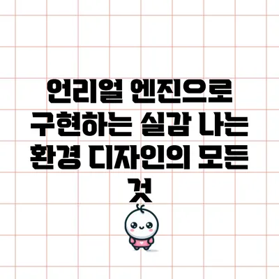 언리얼 엔진으로 구현하는 실감 나는 환경 디자인의 모든 것