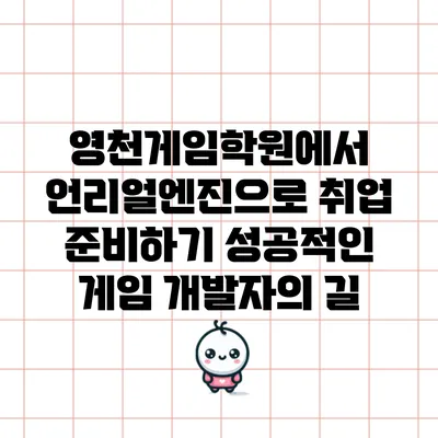 영천게임학원에서 언리얼엔진으로 취업 준비하기: 성공적인 게임 개발자의 길
