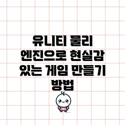 유니티 물리 엔진으로 현실감 있는 게임 만들기 방법
