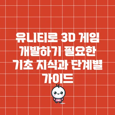 유니티로 3D 게임 개발하기: 필요한 기초 지식과 단계별 가이드