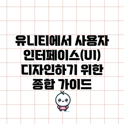 유니티에서 사용자 인터페이스(UI) 디자인하기 위한 종합 가이드