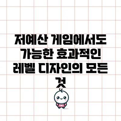 저예산 게임에서도 가능한 효과적인 레벨 디자인의 모든 것
