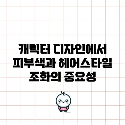캐릭터 디자인에서 피부색과 헤어스타일 조화의 중요성