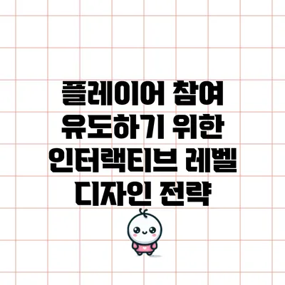 플레이어 참여 유도하기 위한 인터랙티브 레벨 디자인 전략