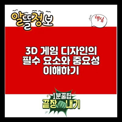 3D 게임 디자인의 필수 요소와 중요성 이해하기