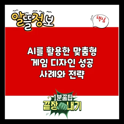 AI를 활용한 맞춤형 게임 디자인: 성공 사례와 전략