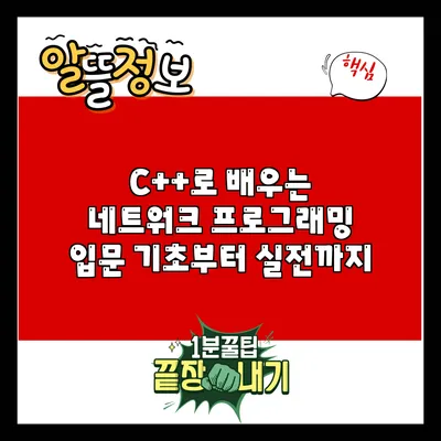 C++로 배우는 네트워크 프로그래밍 입문: 기초부터 실전까지