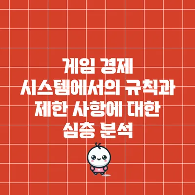 게임 경제 시스템에서의 규칙과 제한 사항에 대한 심층 분석