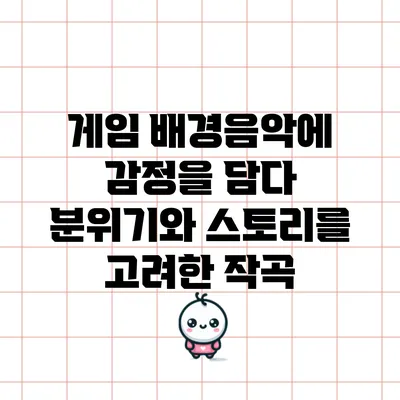 게임 배경음악에 감정을 담다: 분위기와 스토리를 고려한 작곡