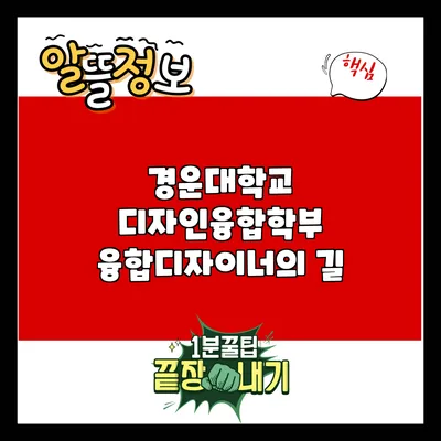 경운대학교 디자인융합학부: 융합디자이너의 길