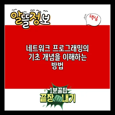 네트워크 프로그래밍의 기초 개념을 이해하는 방법
