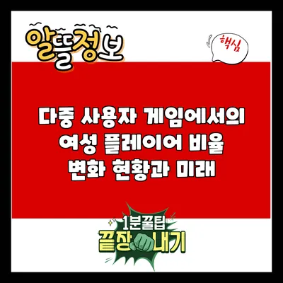 다중 사용자 게임에서의 여성 플레이어 비율 변화: 현황과 미래