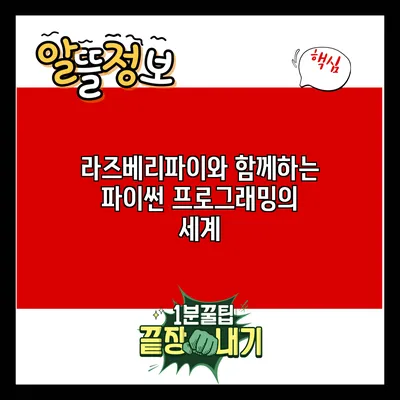라즈베리파이와 함께하는 파이썬 프로그래밍의 세계