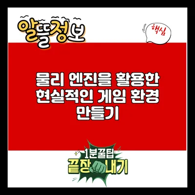 물리 엔진을 활용한 현실적인 게임 환경 만들기