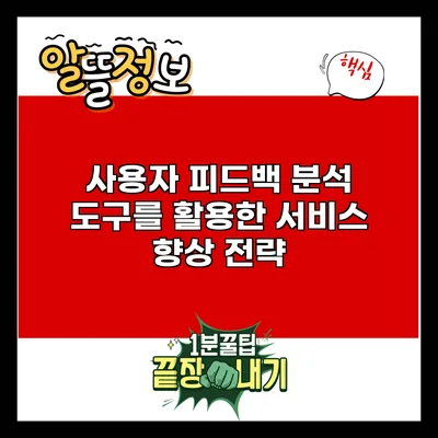 사용자 피드백 분석 도구를 활용한 서비스 향상 전략