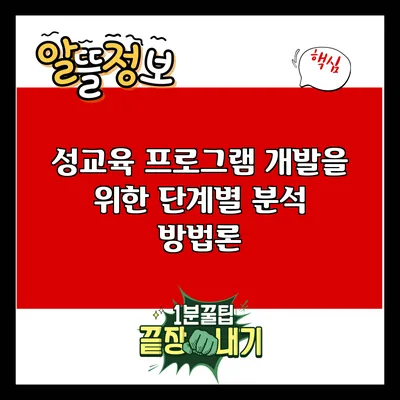 성교육 프로그램 개발을 위한 단계별 분석 방법론