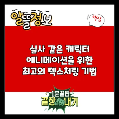 실사 같은 캐릭터 애니메이션을 위한 최고의 텍스처링 기법