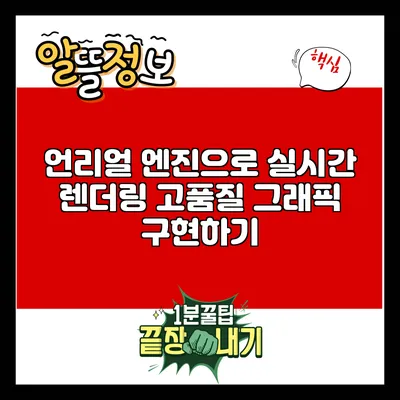 언리얼 엔진으로 실시간 렌더링: 고품질 그래픽 구현하기