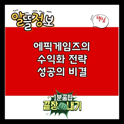 에픽게임즈의 수익화 전략: 성공의 비결