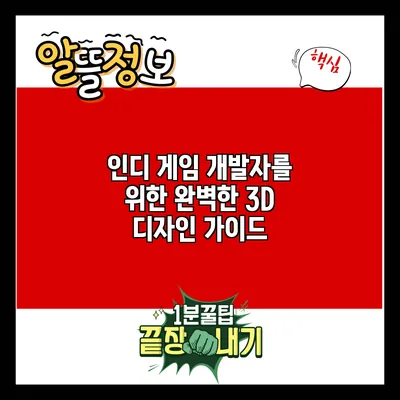 인디 게임 개발자를 위한 완벽한 3D 디자인 가이드