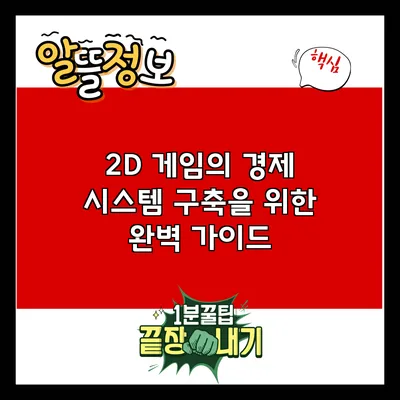 2D 게임의 경제 시스템 구축을 위한 완벽 가이드