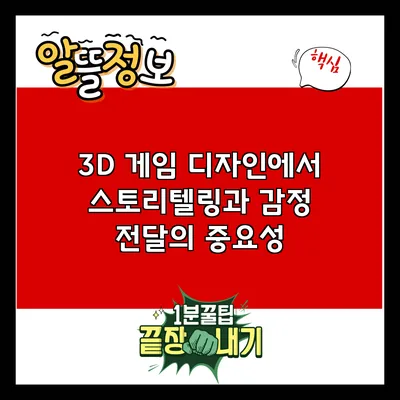 3D 게임 디자인에서 스토리텔링과 감정 전달의 중요성