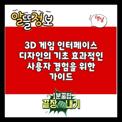 3D 게임 인터페이스 디자인의 기초: 효과적인 사용자 경험을 위한 가이드