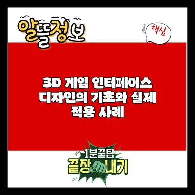 3D 게임 인터페이스 디자인의 기초와 실제 적용 사례