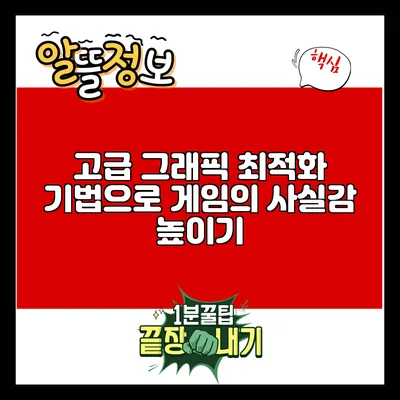 고급 그래픽 최적화 기법으로 게임의 사실감 높이기