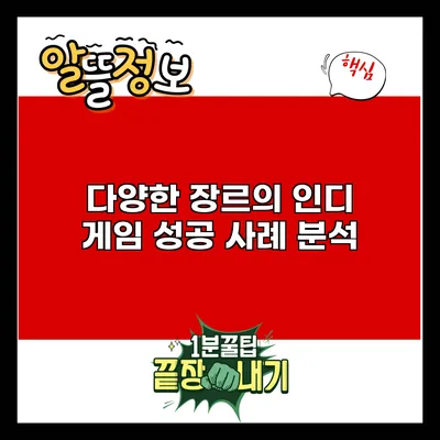 다양한 장르의 인디 게임 성공 사례 분석