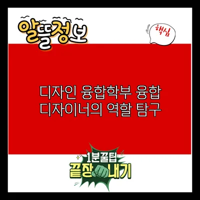 디자인 융합학부: 융합 디자이너의 역할 탐구