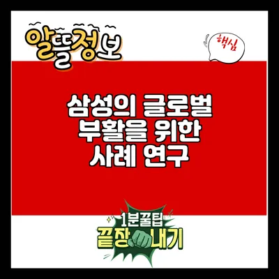 삼성의 글로벌 부활을 위한 사례 연구