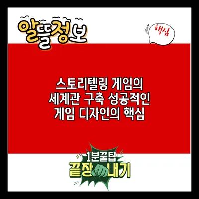 스토리텔링 게임의 세계관 구축: 성공적인 게임 디자인의 핵심