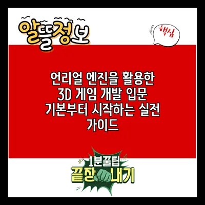 언리얼 엔진을 활용한 3D 게임 개발 입문: 기본부터 시작하는 실전 가이드