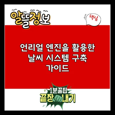 언리얼 엔진을 활용한 날씨 시스템 구축 가이드