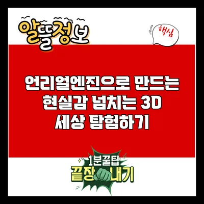 언리얼엔진으로 만드는 현실감 넘치는 3D 세상 탐험하기