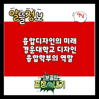 융합디자인의 미래: 경운대학교 디자인 융합학부의 역할