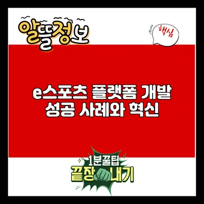 e스포츠 플랫폼 개발: 성공 사례와 혁신