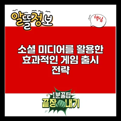 소셜 미디어를 활용한 효과적인 게임 출시 전략
