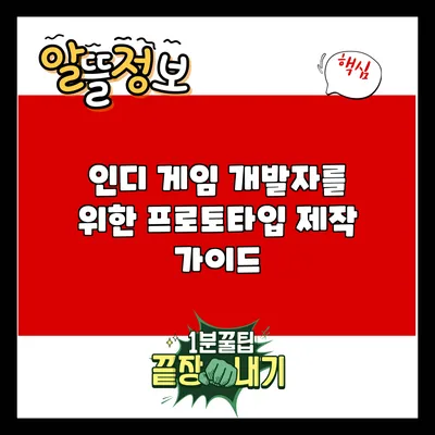 인디 게임 개발자를 위한 프로토타입 제작 가이드